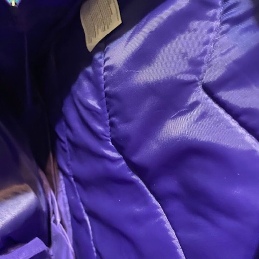 Purple Grafitti Peace Backpack Organizational Bookbag - Picture 5 of 6